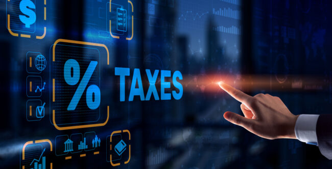 Concept,Of,Taxes,Paid,By,Individuals,And,Corporations,Such,As