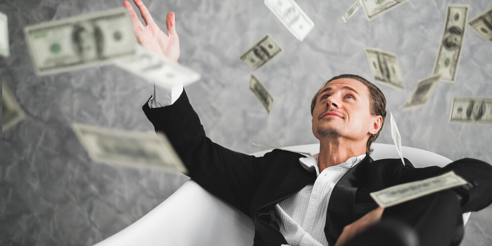 Business,Man,,Rich,,Millionaire,,Billionaire,,With,Many,Banknote,Dollars,Money