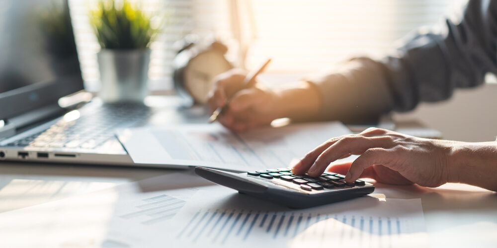 Tax,Deduction,Planning,Concept.,Businessman,Calculating,Business,Balance,Prepare,Tax