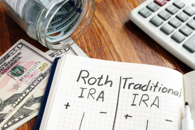 Roth,Ira,Vs,Traditional,Ira,Written,In,The,Notepad.